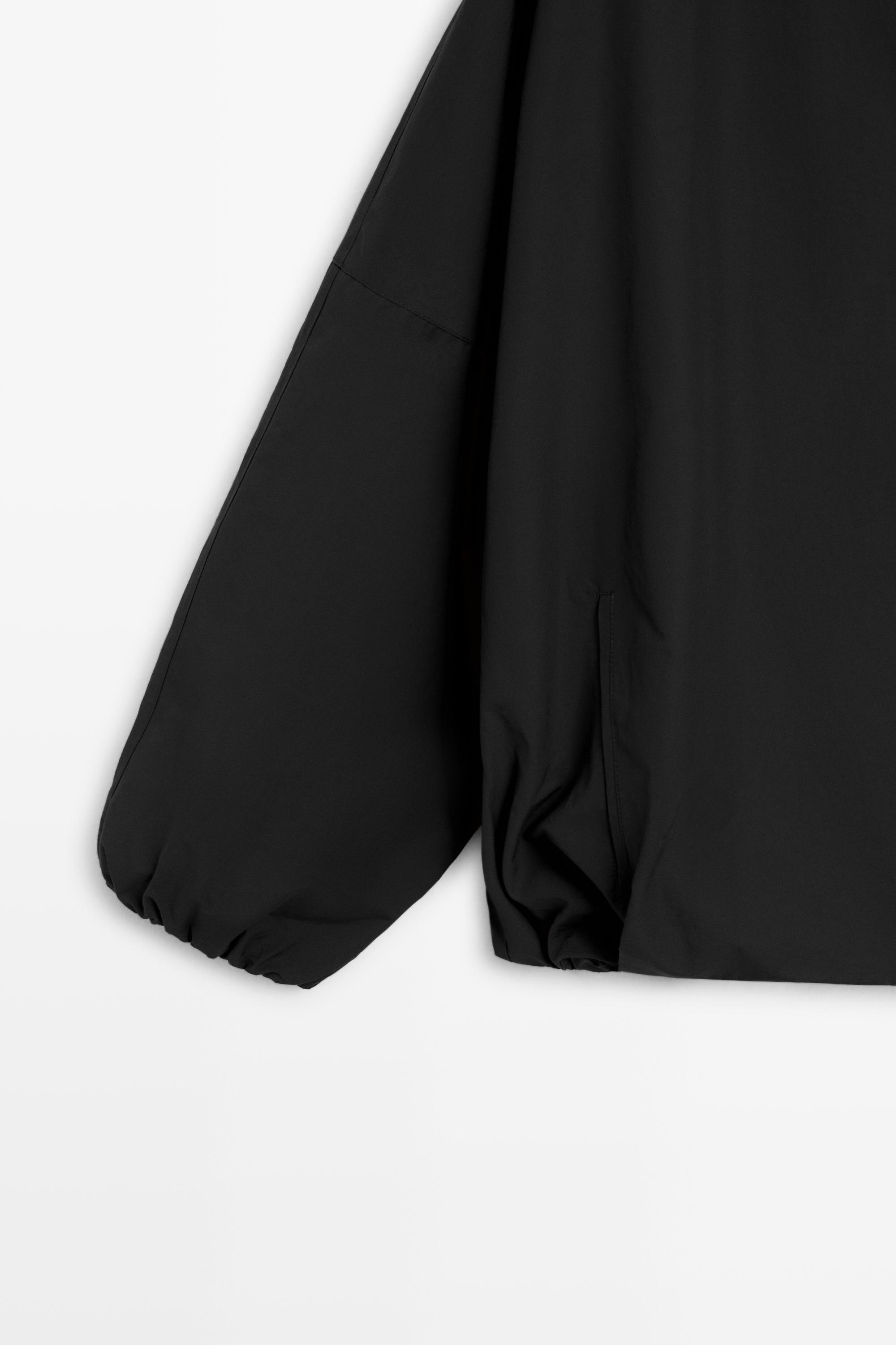 Cotton blend technical jacket with side button